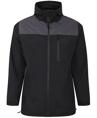 Bigdude Showerproof Windbreaker Jacket Black/Charcoal
